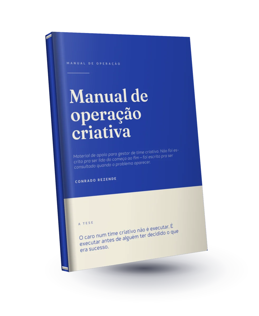 Manual de operação criativa, livro de capa dura